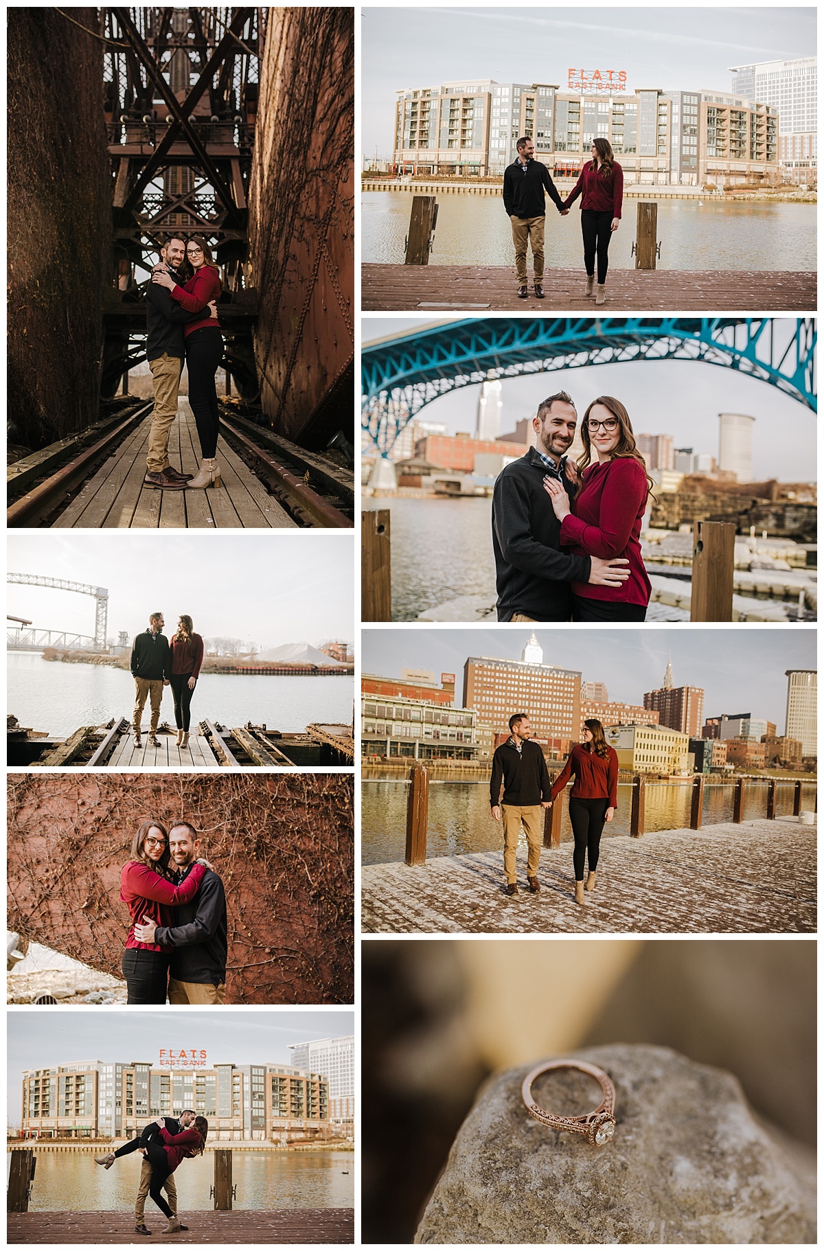 Cleveland Flats Engagement Session - Rachel & Matt - Lindsay Dawn Photography