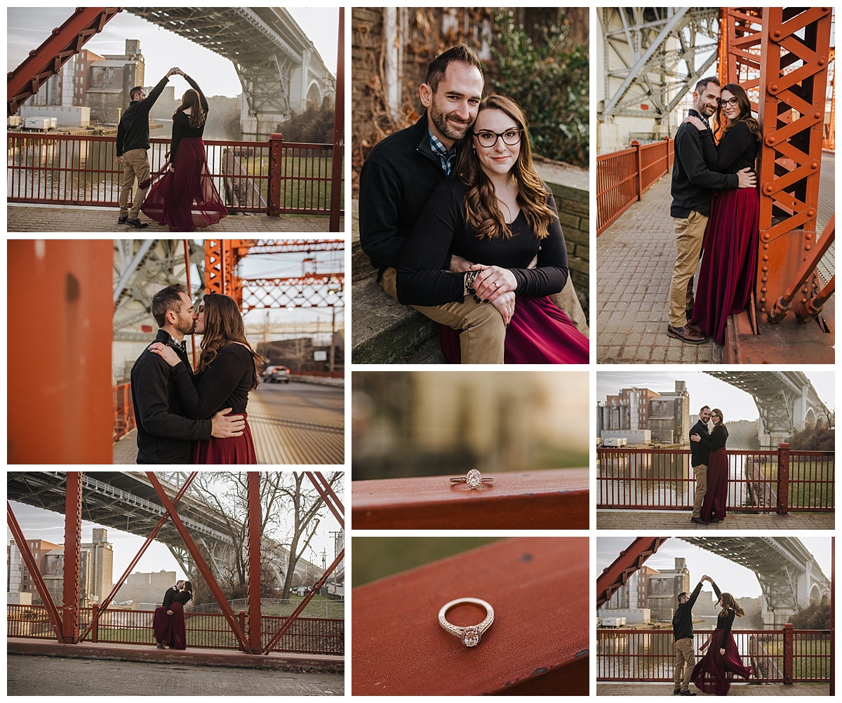 Cleveland Flats Engagement Session - Rachel & Matt - Lindsay Dawn Photography