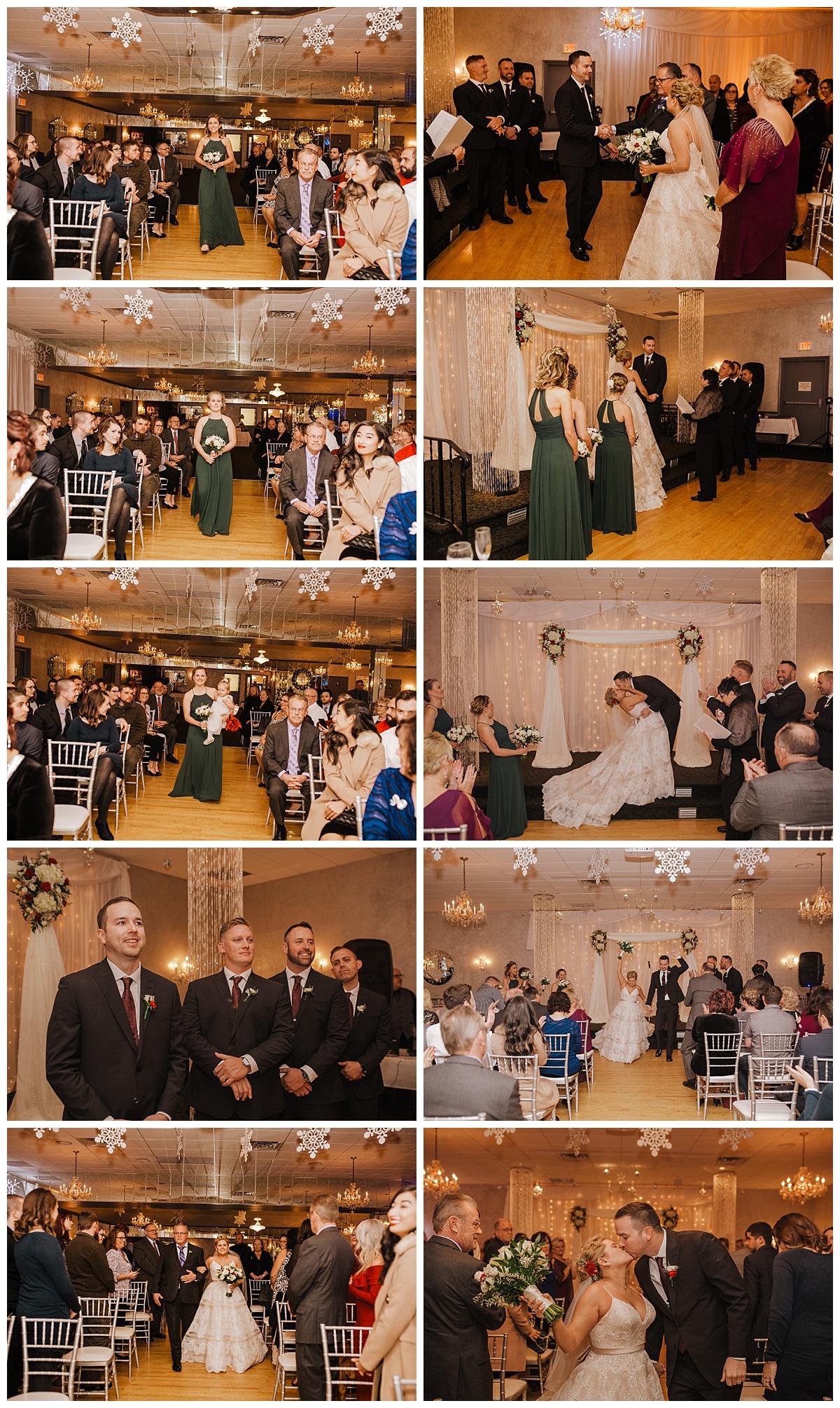 Mr. & Mrs. Lewis - Christmas Themed Wedding - The Hyatt Regency Cleveland at the Arcade - La Vera Party Center- Lindsay Dawn Photography