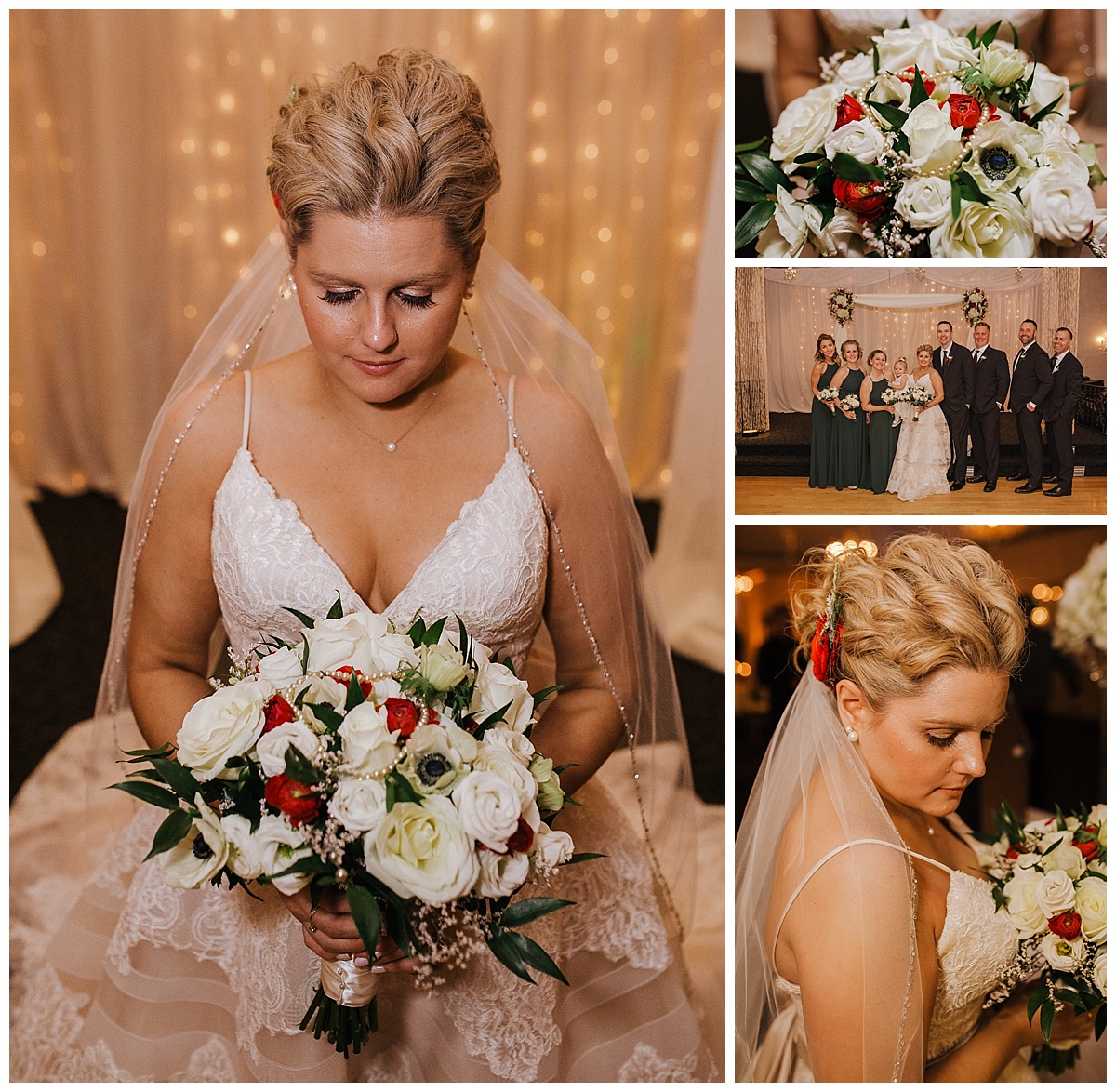 Mr. & Mrs. Lewis - Christmas Themed Wedding - The Hyatt Regency Cleveland at the Arcade - La Vera Party Center- Lindsay Dawn Photography